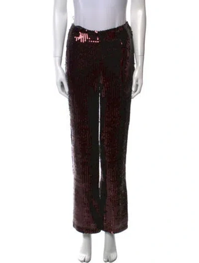 Pre-owned Alberta Ferretti Straight Leg Pants In Black