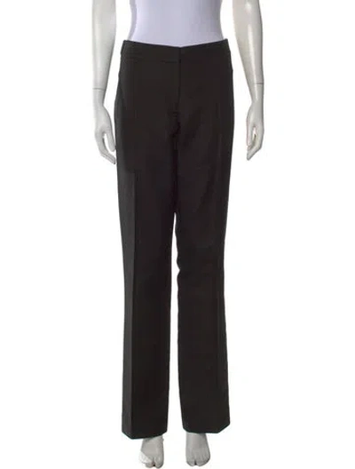 Pre-owned Alberta Ferretti Straight Leg Pants In Black