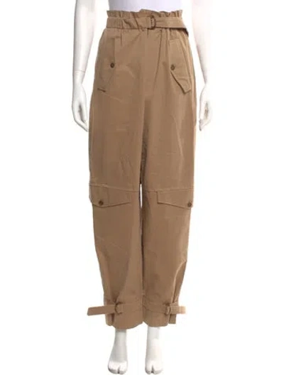 Pre-owned Alberta Ferretti Straight Leg Pants In Brown