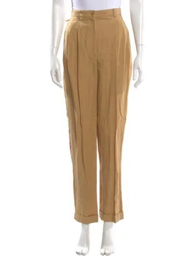 Pre-owned Alberta Ferretti Straight Leg Pants In Neutral