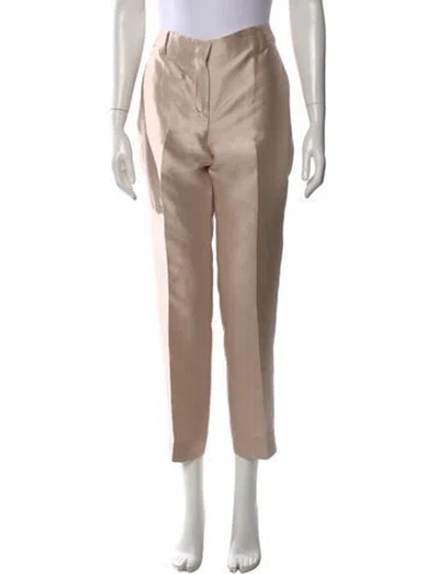 Pre-owned Alberta Ferretti Straight Leg Pants In Neutral