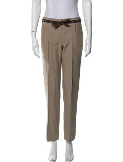 Pre-owned Alberta Ferretti Straight Leg Pants In Neutral