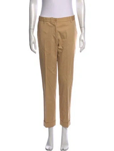 Pre-owned Alberta Ferretti Straight Leg Pants In Neutrals