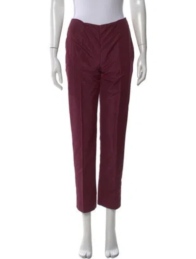 Pre-owned Alberta Ferretti Straight Leg Pants In Purple