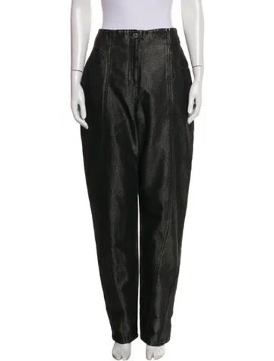 Pre-owned Alberta Ferretti Straight Leg Pants W/ Tags In Green