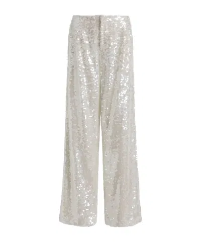 ALBERTA FERRETTI ALBERTA FERRETTI STRAIGHT-LEG SEQUIN EMBELLISHED TROUSERS