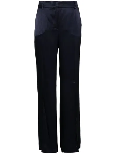 Alberta Ferretti Straight-leg Trousers In Blue