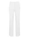 Alberta Ferretti Tailored Enver Satin Trousers In White