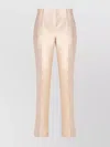 Alberta Ferretti Straight Leg Trousers With Belt Loops In Gold