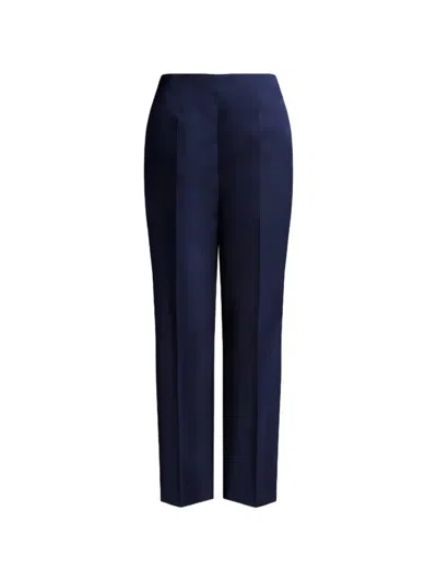 Alberta Ferretti Straight Trousers In Blue