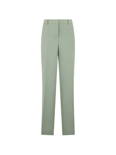Alberta Ferretti Straight-leg Tailored Trousers In Green