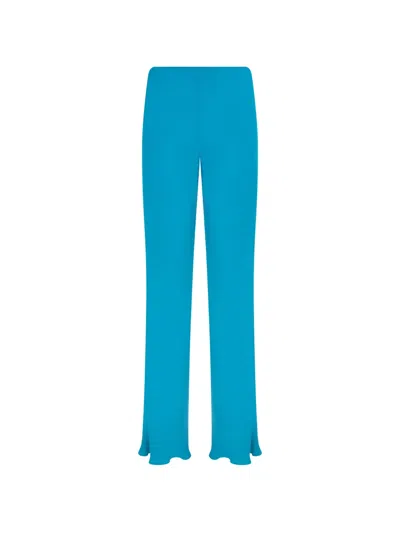 Alberta Ferretti Straight-leg Trousers In Blue