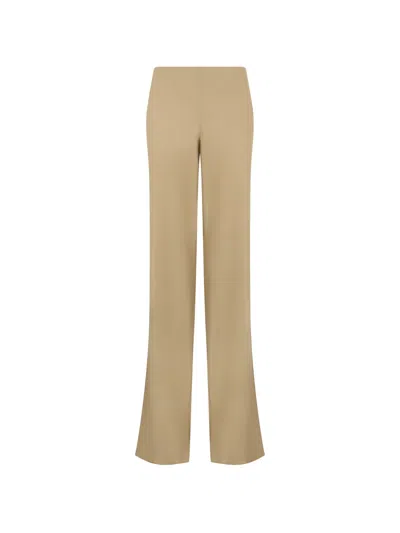 Alberta Ferretti Straight-leg Trousers In Brown