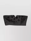 Alberta Ferretti Strapless Cropped Top Fitted Silhouette In Black