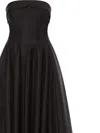 Alberta Ferretti Strapless Dress In Black