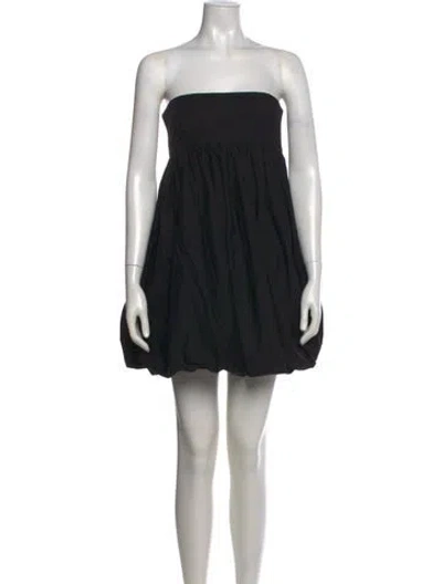 Pre-owned Alberta Ferretti Strapless Mini Dress In Black