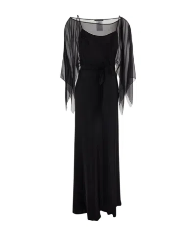 Alberta Ferretti Strappy Dress In Black