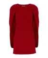 Alberta Ferretti Alberta Ferreti Red Stretch Crepe Mini Dress In Red