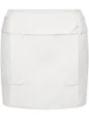 Alberta Ferretti Stretch-cotton Mini Skirt In White