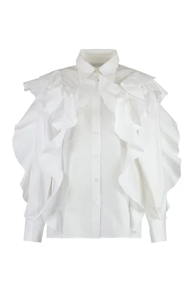 Alberta Ferretti Alberta Ferreti Stretch Poplin Cotton Shirt In White