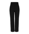 Alberta Ferretti Stretch Wool Blend Pants In Black
