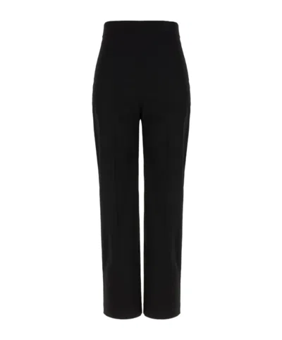Alberta Ferretti Stretch Wool Blend Pants In Black