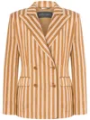 Alberta Ferretti Striped Blazer In Neutrals