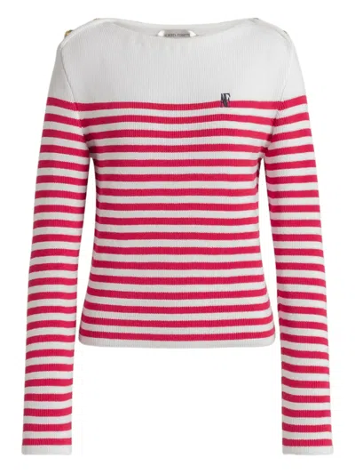 Alberta Ferretti Striped Button Knitwear In Multi