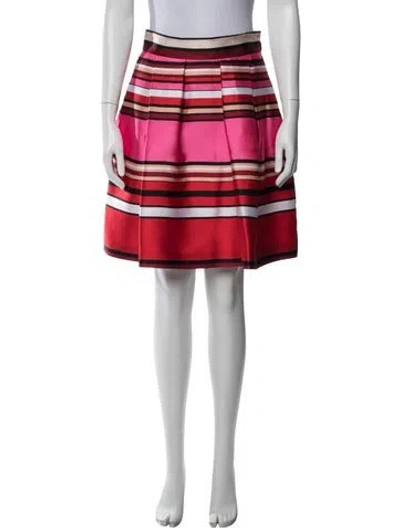 Pre-owned Alberta Ferretti Striped Knee-length Skirt In Red
