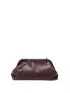 Alberta Ferretti Structured Leather Handbag With Sturdy Handle In Brown