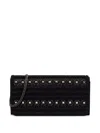 Alberta Ferretti Stud-embellished Clutch Bag In Black