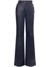 Alberta Ferretti Stud Pocket Trousers In Blue