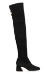 Alberta Ferretti Suede Boots In Black