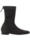 Alberta Ferretti Brown Ankle Boots With Zip On The Back In Suede Woman In Brown