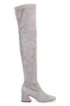 Alberta Ferretti Suede Boots In Gray