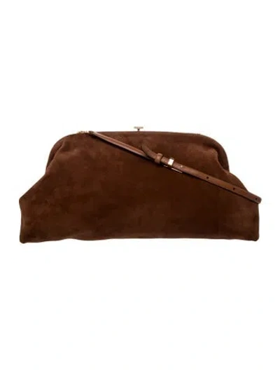 Pre-owned Alberta Ferretti Suede Clutch W/ Tags In Brown
