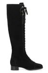 Alberta Ferretti Suede Leather Boots In Black