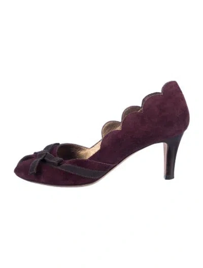 Pre-owned Alberta Ferretti Suede Pumps In Purple