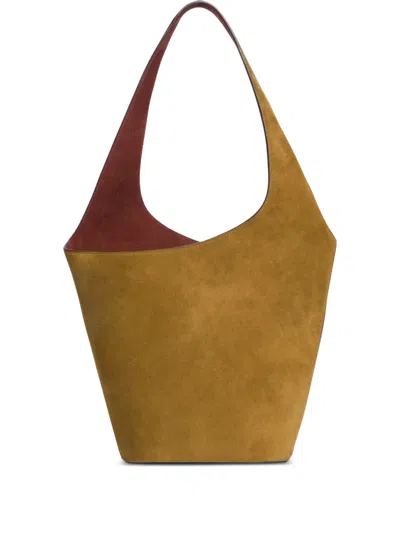 Alberta Ferretti Suede Shoulder Bag In Brown