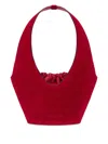 Alberta Ferretti Suede Shoulder Bag In Red