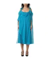 Alberta Ferretti Suspender Dress In Blue