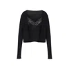 Alberta Ferretti V-neck Lace-trimmed Sweater