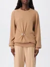 Alberta Ferretti Pin-embellishment Cashmere Sweater In Neutral