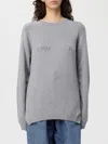 Alberta Ferretti Crew Neck Long Sleeve Ribbed Knitwear In Multi