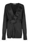 Alberta Ferretti Alberta Ferreti Sweater In Merino Wool With Floral Embroidery In Multi