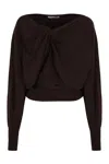 Alberta Ferretti Alberta Ferreti Sweater In Mixed Wool In Brown