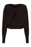 Alberta Ferretti Alberta Ferreti Sweater In Mixed Wool In Brown