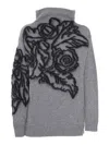 Alberta Ferretti Wool And Cashmere Sweater With Embroidery In Multicolor