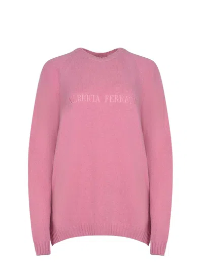Alberta Ferretti Sweater Made Of Wool And Cashmere In Pink