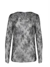 Alberta Ferretti Alberta Ferreti Lace Ls T-shirt In Gray